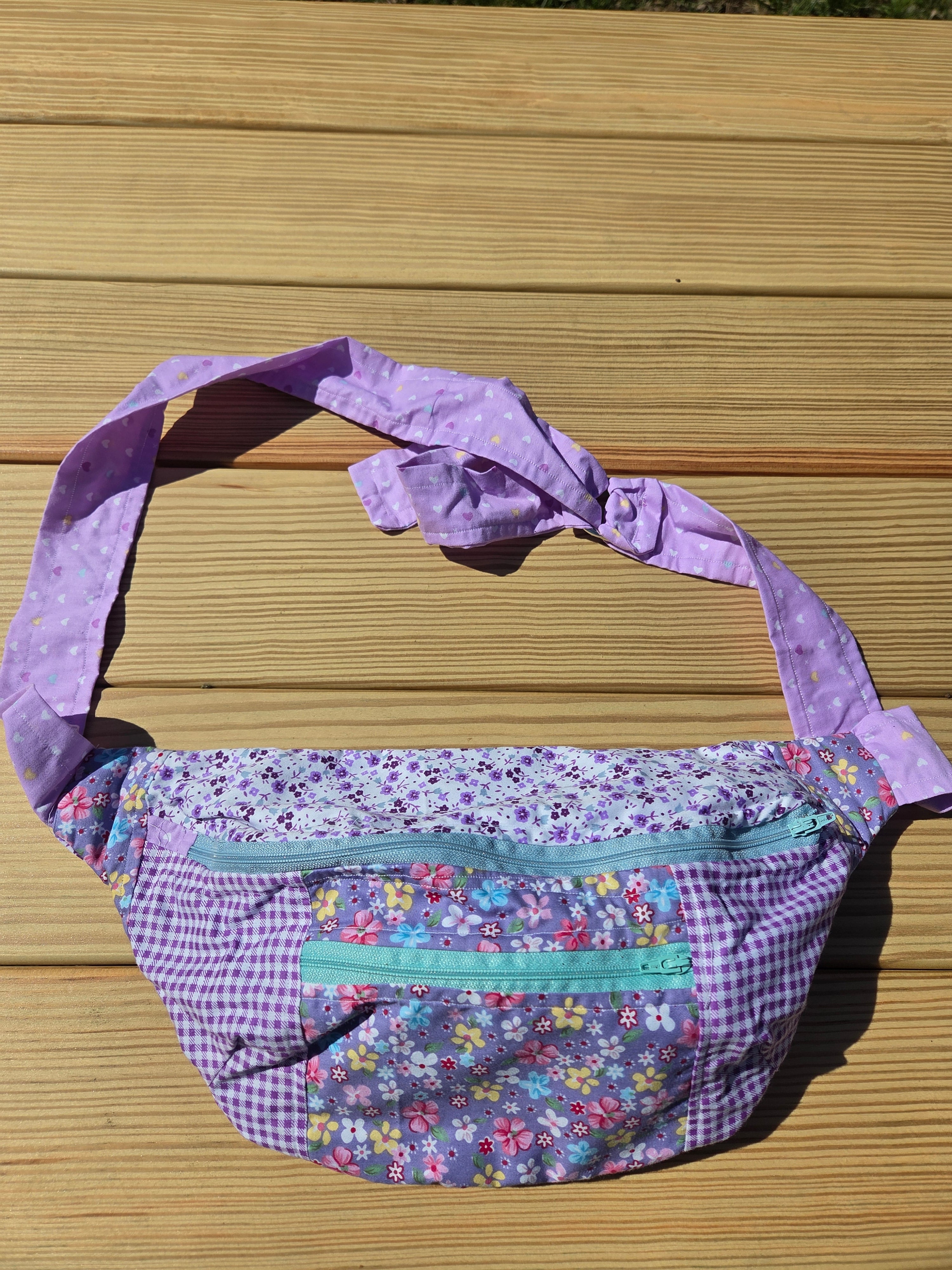 Purple flower fanny